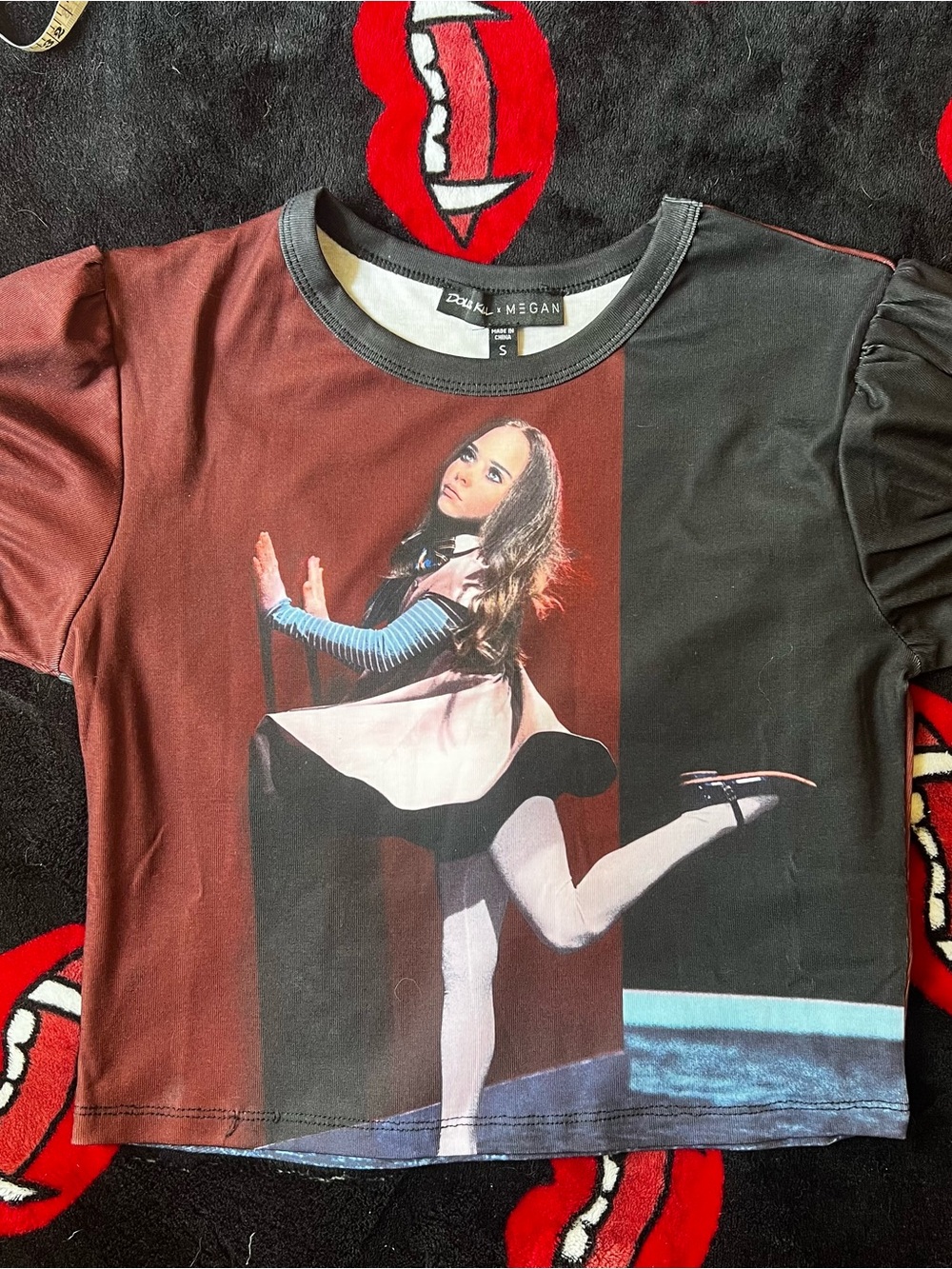 Megan x Dolls Kill - Viral Sensation Baby Tee - Picture 2 of 5